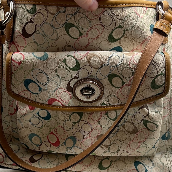 Coach Chelsea Multicolor Tote Bag Fun Signature Coach Bag C1977-F1540 Coach Tote - Picture 8 of 12